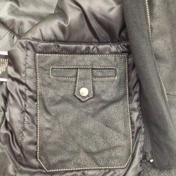 CRUZE men black genuine leather jacket mid season classic plus size 2XL - Picture 12 of 16